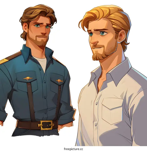 Two men with different clothes