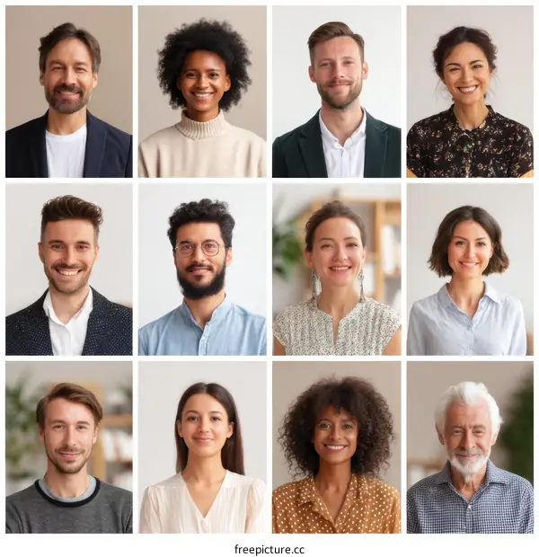 Diverse Portraits of People Collection