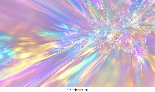 Abstract Pastel Rainbow Holographic Background
