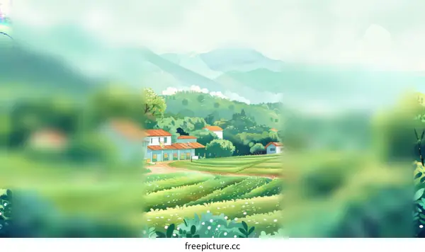 Small village in the valley