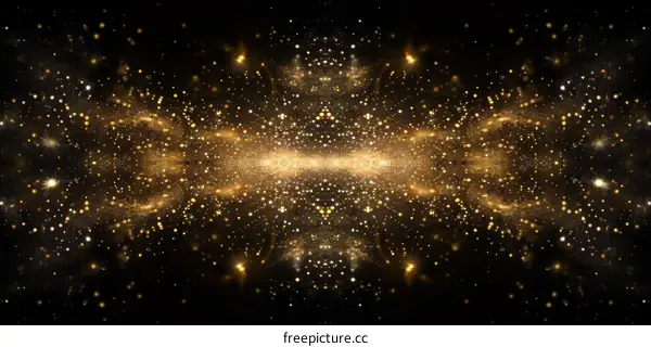 Golden Glitter Star Background
