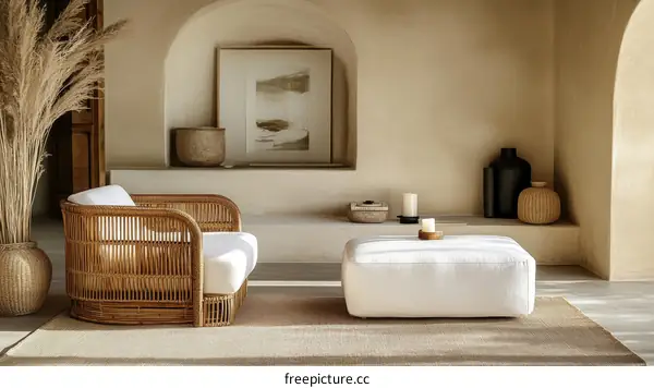 Modern Beige Living Room Furniture Set