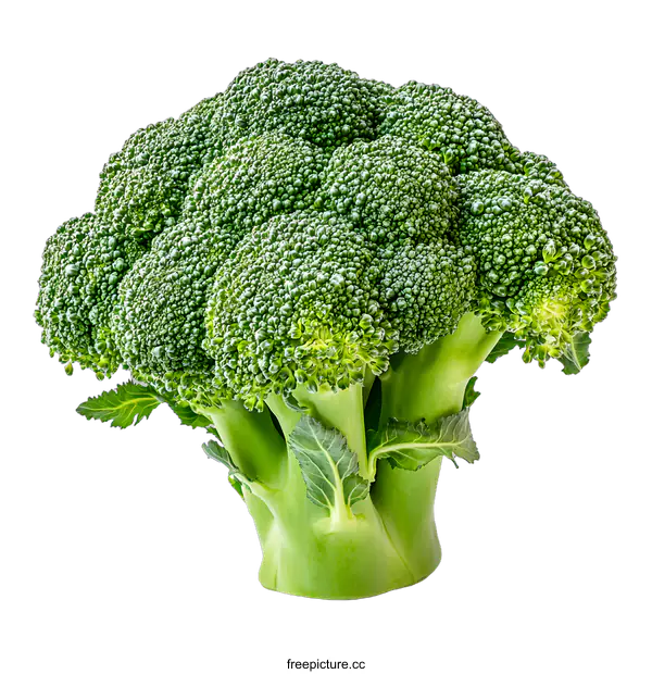 [Transparent Background PNG]Fresh Green Broccoli Isolated on White Background