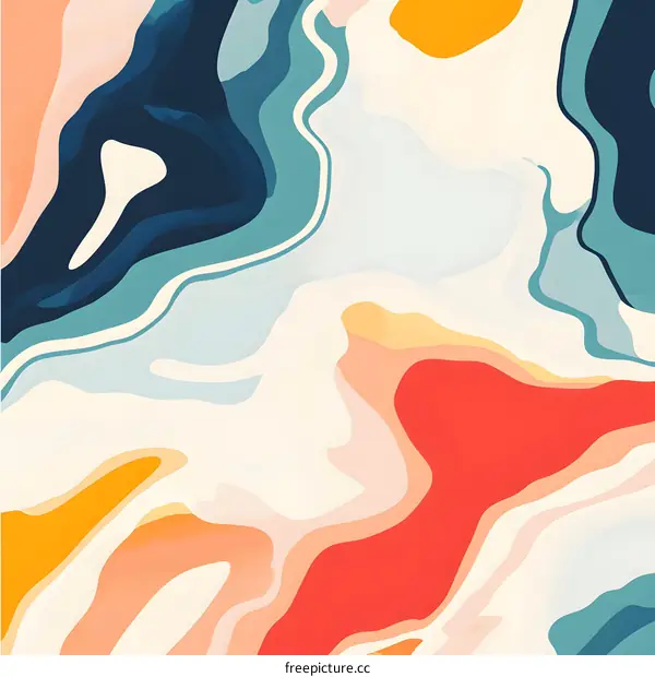 Abstract Colorful Swirling Pattern
