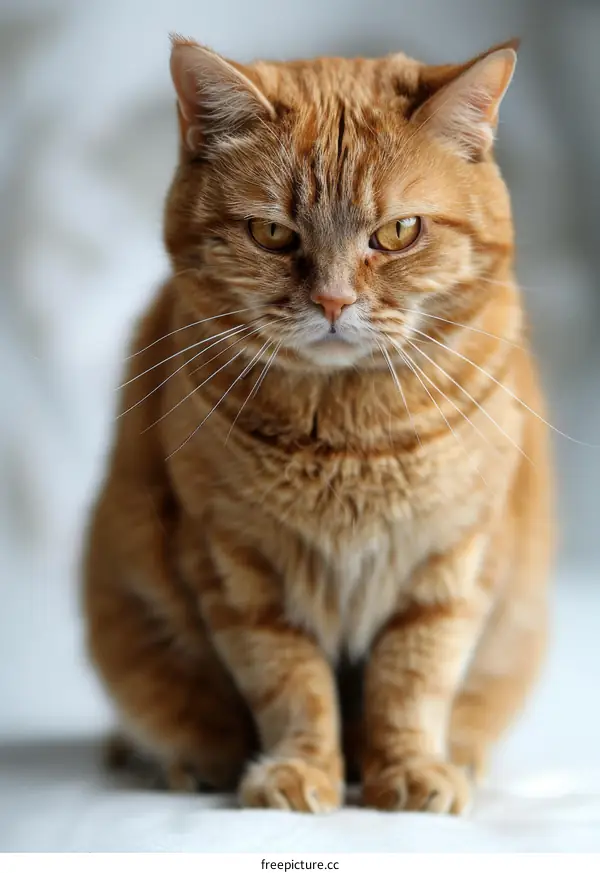 Close up portrait of a ginger cat