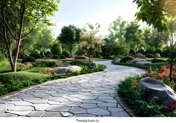 Garden landscape design renderings