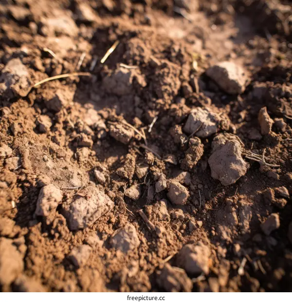 Close up of dry cracked earth