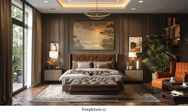 Luxury Bedroom Interior Design Illustration
