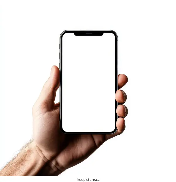 Smartphone Mockup Held in a Hand