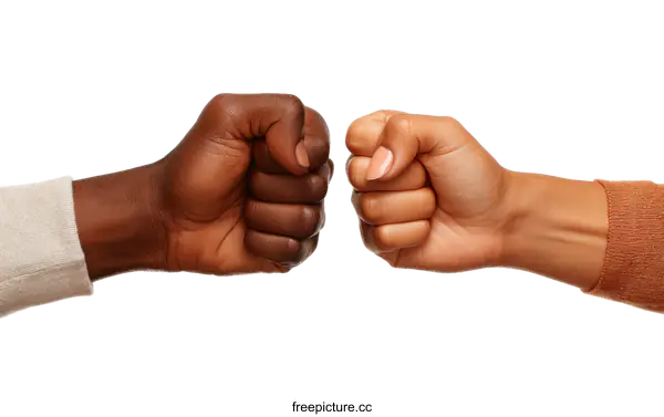 [Transparent Background PNG]Two Hands in Fists Facing Each Other