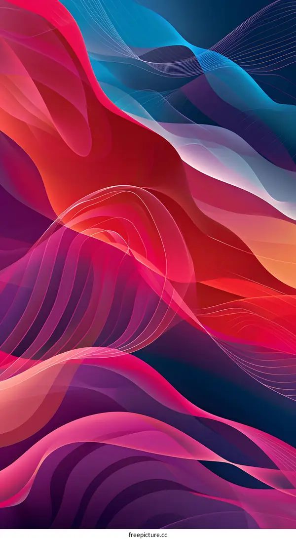 Abstract Background with Colorful Waves