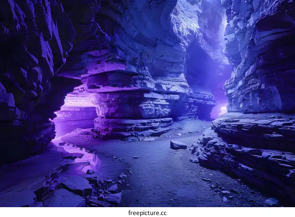Mystical Glowing Purple Canyon