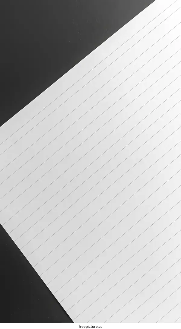 Blank Lined Paper Background Close Up