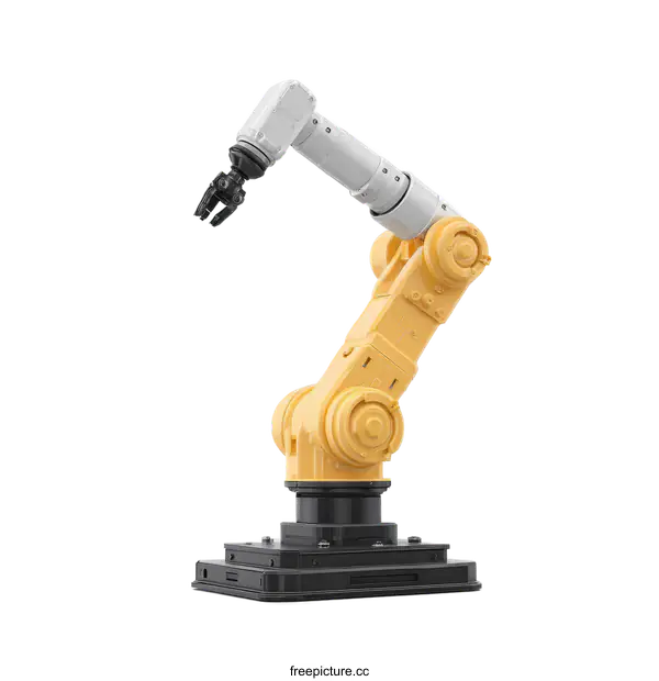 [Transparent Background PNG]Industrial Robotic Arm with Multi Joints and Gripper