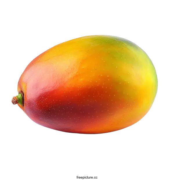 [Transparent Background PNG]Ripe Mango Fruit Close-Up on White Background