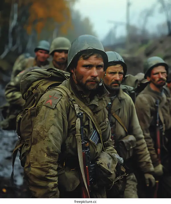 Soviet Red Army soldiers during World War II