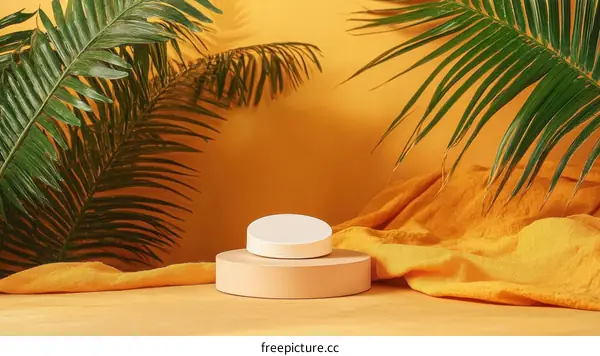 Tropical Minimalist Display Podium Background