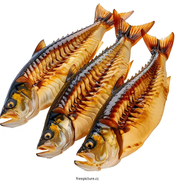 Three smoked fish