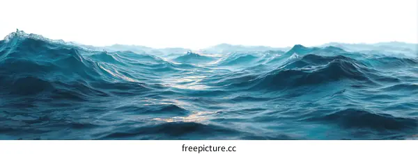 Vast Ocean Waves in a Digital Artwork