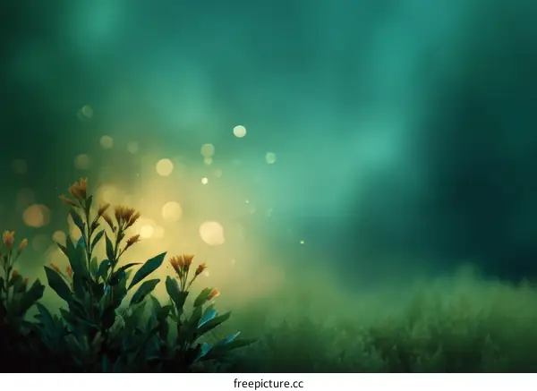 Mystical Forest Flowers at Dawn