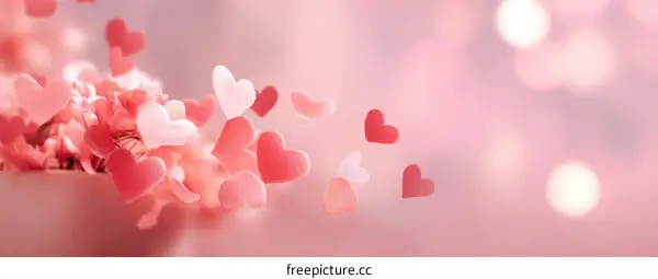 Romantic Heart-Shaped Illustration Background