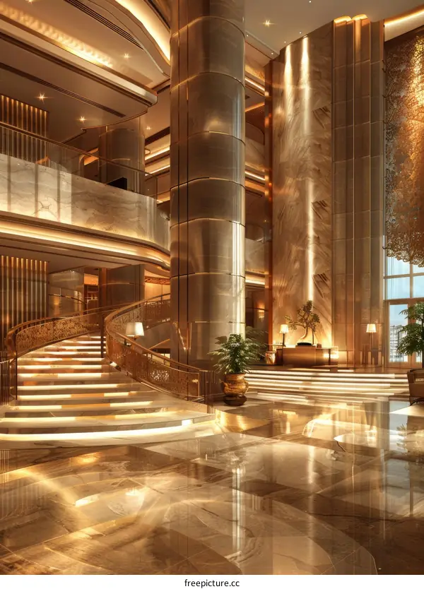 The Opulent Hotel Lobby Interior