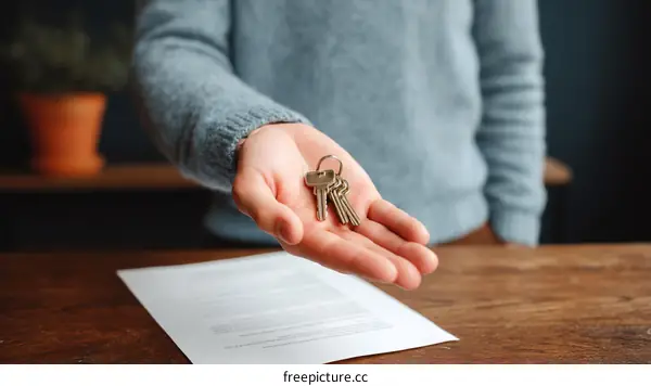 Handing Over House Keys After Contract Signing