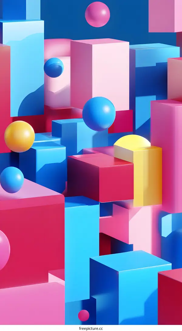 Abstract Colorful Geometric Shapes Background