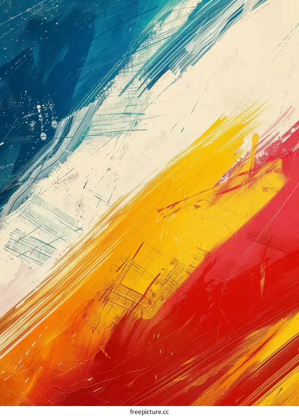 Vibrant Contemporary Abstract Painting on Canvas