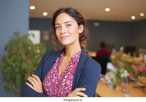 Confident Business Woman in Modern Office