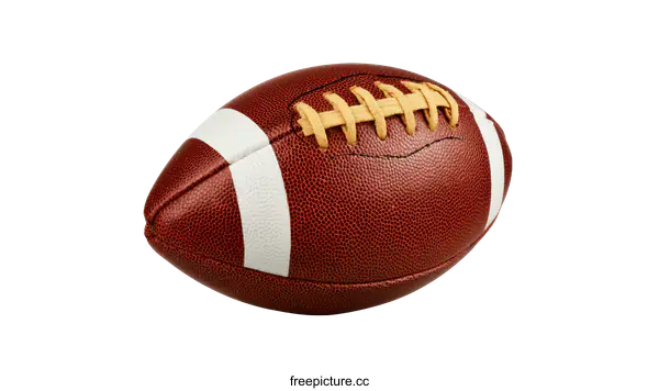 [Transparent Background PNG]Closeup of a Brown American Football
