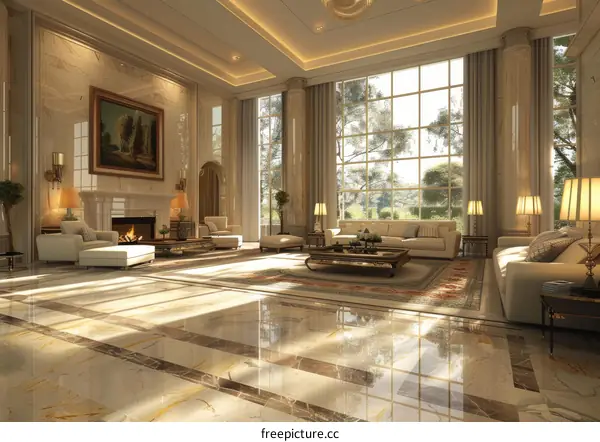Luxurious and Spacious Living Room