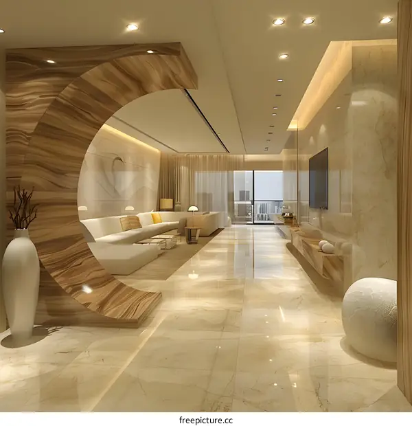 Modern minimalist living room interior design