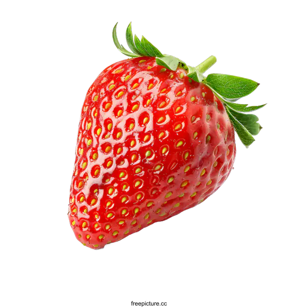 [Transparent Background PNG]Fresh Red Strawberry Isolated On White Background