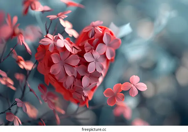 Heart-shaped flower