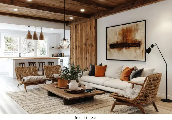 Modern Rustic Living Room Interior Design
