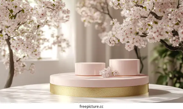 Spring Cherry Blossom Display Platform