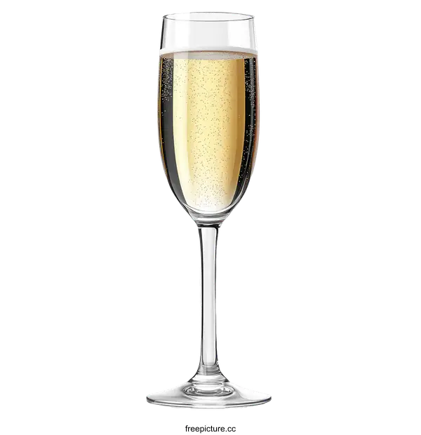 [Transparent Background PNG]Champagne Flute Illustration