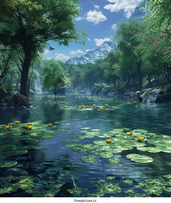 Enchanted Lake and Majestic Mountains