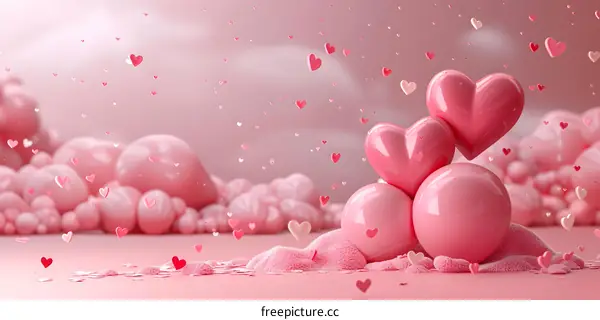 Pink heart background image