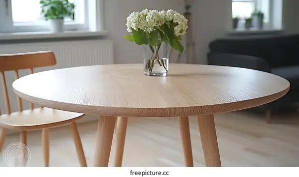 Modern Wooden Round Dining Table