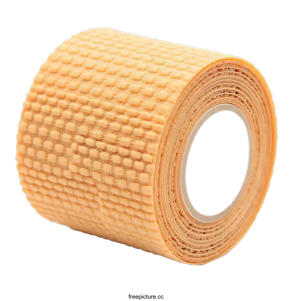 [Transparent Background PNG]Roll of Beige Support Medical Tape