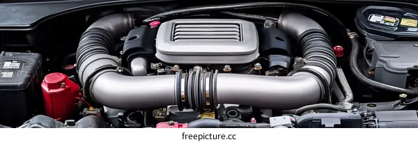 Close-up Automotive Engine Detail