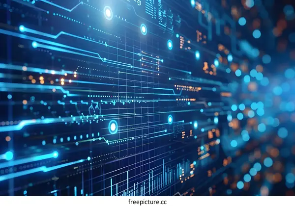 Blue technology background image