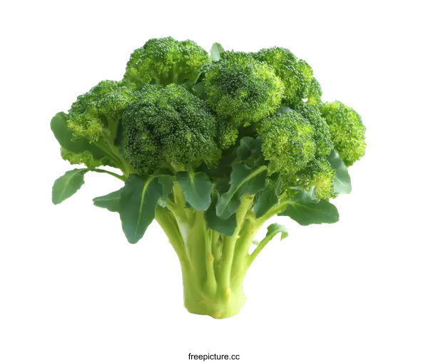 [Transparent Background PNG]Fresh Broccoli Head Close Up