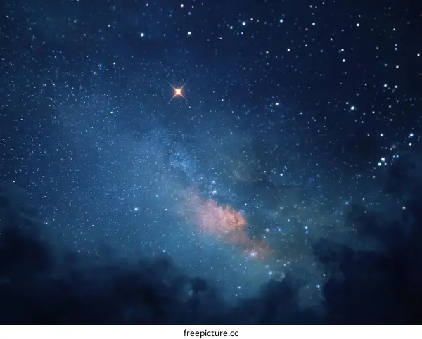 Night Sky Filled with Stars and Milky Way