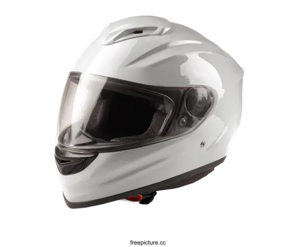 [Transparent Background PNG]White Motorcycle Helmet Close-up