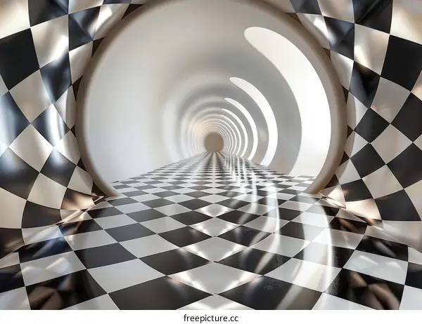 Checkered Tunnel Illusion