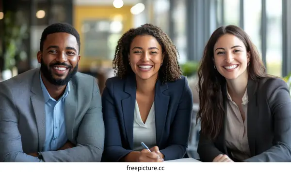 Business People Smiling Portrait