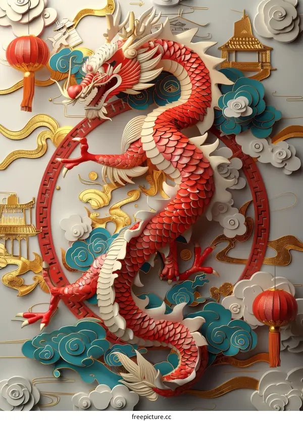 Chinese New Year Dragon Illustration